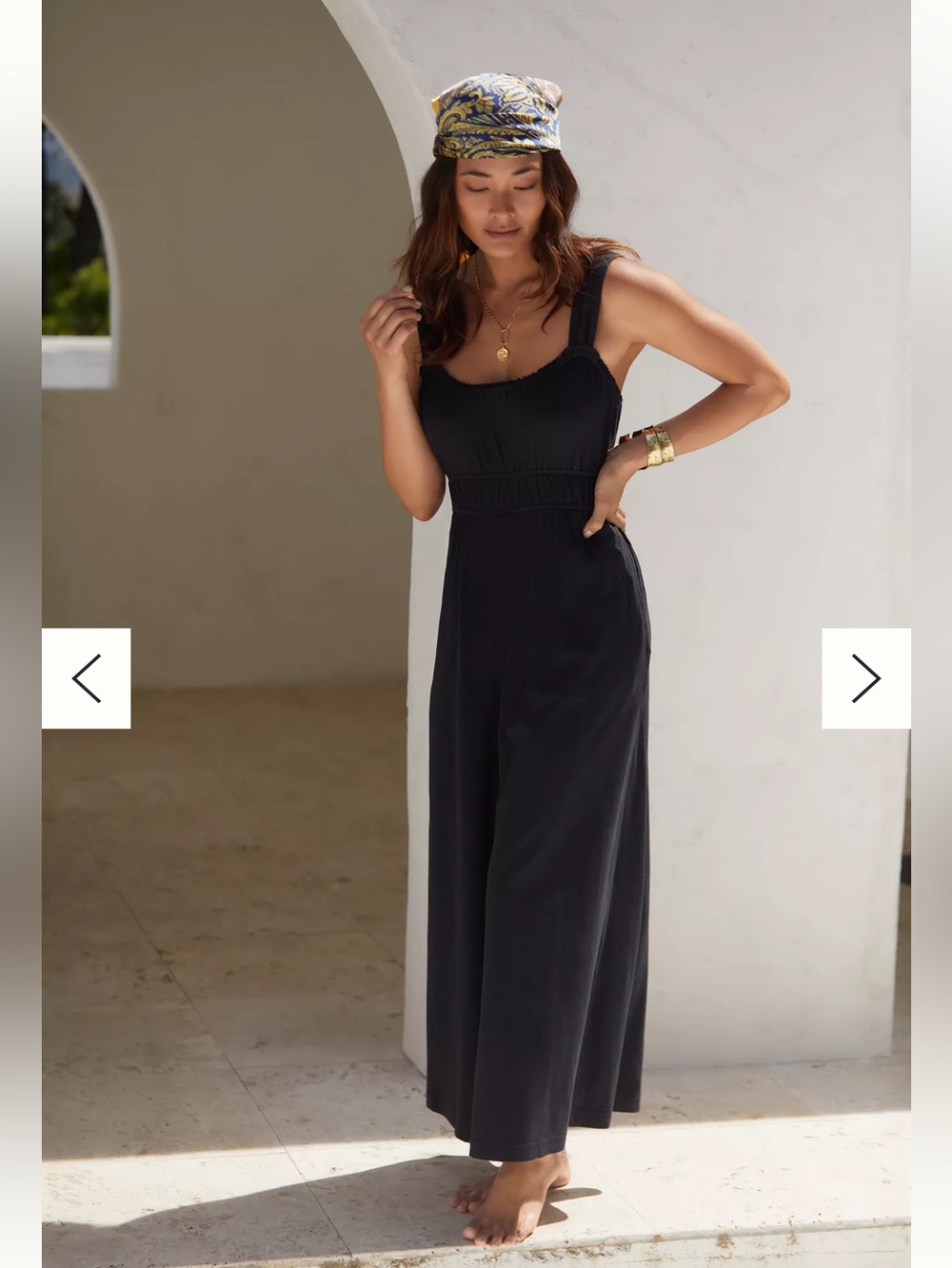 Anthropologie Simona Scoop-Neck Jumpsuit